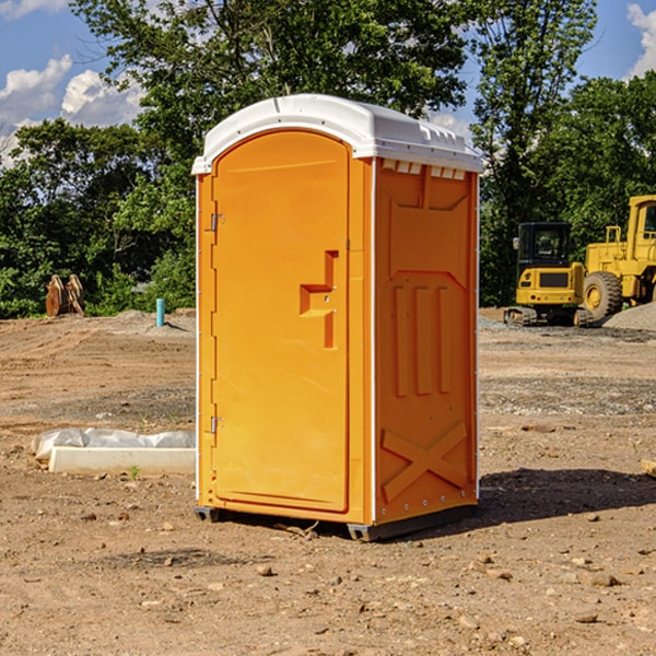 how often are the porta potties cleaned and serviced during a rental period in Round Lake